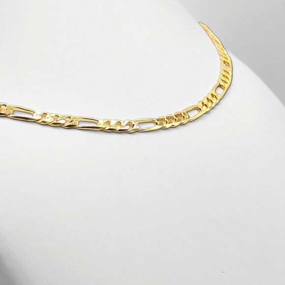 S925 14K Yellow Gold Finish over Solid 925 Sterling Silver 24"x 5mm Figa… - Picture 2 of 8